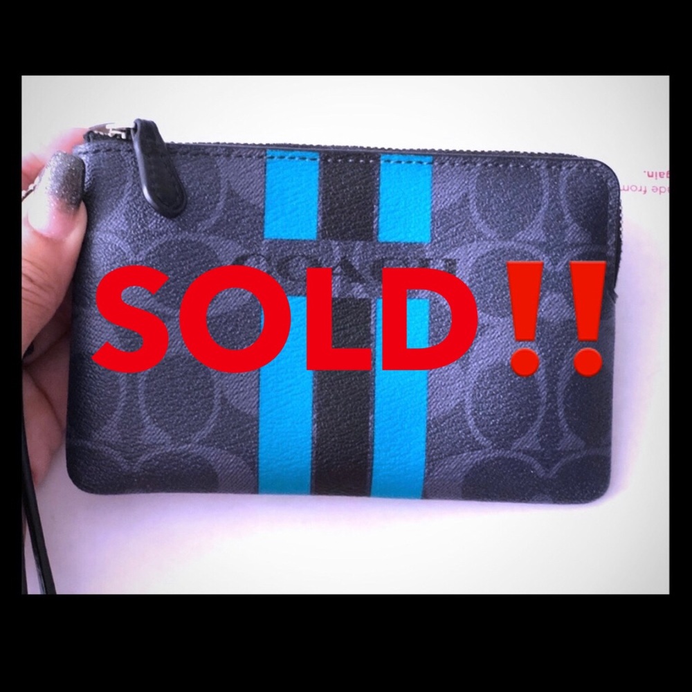 Coach Colorblock Coated Canvas Signature Wristlet